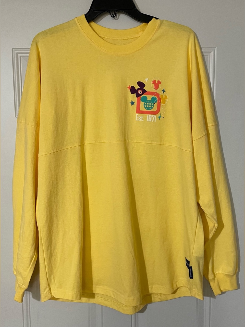 Walt Disney World Spirit Jersey Adult Medium Yellow Play In The Park Oversized